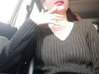 Doggystyle handjob สำหรับเพื่อนในรถกลางแจ้ง - เซ็กส์ที่มีความเสี่ยง, hornycouple149