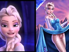 SekushiLover - Disney Elsa vs Defoliated Elsa
