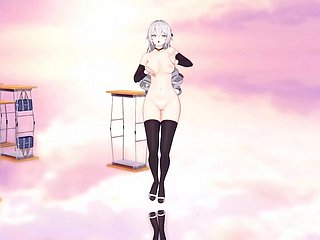Gadis Pantat Besar - Tarian Bogel Penuh Panas Dalam Stoking Seksi (HENTAI 3D)