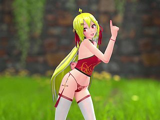 Chinesisches Mädchen M22, Hentai, Ausziehen, Tanzen, Strip, MMD, 3D, blondes Haar (CLIP)