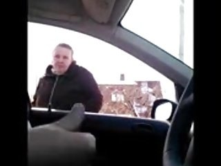 Coppia aiuta auto lampeggiatore cum