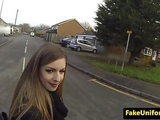 Tetona puta uk analfucked por policía uniformado