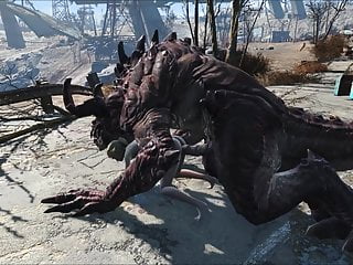 폴 아웃 4 카츠와 Deathclaw